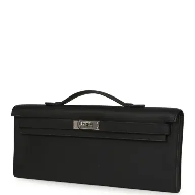 HERMÈS Hermes Kelly Cut Black Swift Palladium Hardware | Thumbnail 6 HERMÈS Hermes Kelly Cut Black Swift Palladium Hardware | Thumbnail 6