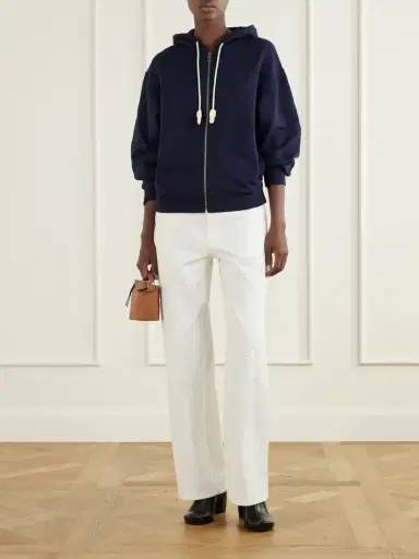 Loewe Logo-embroidered Cotton-jersey Hooded Zip-up Sweatshirt | Thumbnail 2 Loewe Logo-embroidered Cotton-jersey Hooded Zip-up Sweatshirt | Thumbnail 2