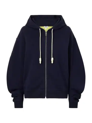 Loewe Logo-embroidered Cotton-jersey Hooded Zip-up Sweatshirt | Thumbnail 1 Loewe Logo-embroidered Cotton-jersey Hooded Zip-up Sweatshirt | Thumbnail 1