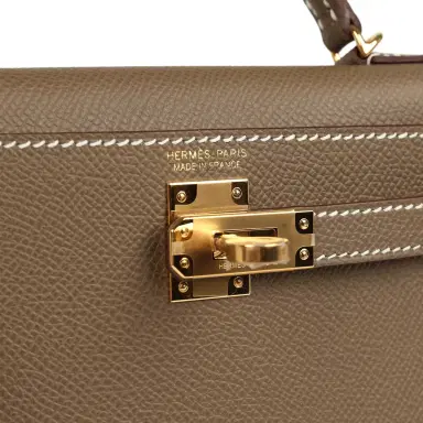 HERMÈS Hermes Kelly Sellier 20 Etoupe Epsom Gold Hardware | Thumbnail 7 HERMÈS Hermes Kelly Sellier 20 Etoupe Epsom Gold Hardware | Thumbnail 7