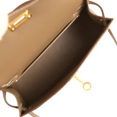 HERMÈS Hermes Kelly Sellier 20 Etoupe Epsom Gold Hardware | Thumbnail 8 HERMÈS Hermes Kelly Sellier 20 Etoupe Epsom Gold Hardware | Thumbnail 8