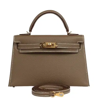 HERMÈS Hermes Kelly Sellier 20 Etoupe Epsom Gold Hardware | Thumbnail 1 HERMÈS Hermes Kelly Sellier 20 Etoupe Epsom Gold Hardware | Thumbnail 1