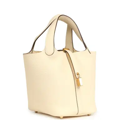 HERMÈS Hermes Picotin 18 Nata Clemence Gold Hardware | Thumbnail 2 HERMÈS Hermes Picotin 18 Nata Clemence Gold Hardware | Thumbnail 2