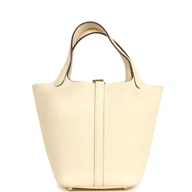 HERMÈS Hermes Picotin 18 Nata Clemence Gold Hardware | Thumbnail 3 HERMÈS Hermes Picotin 18 Nata Clemence Gold Hardware | Thumbnail 3