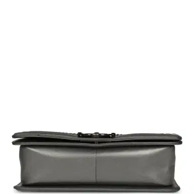Chanel Pre-owned Chanel Medium Boy Bag Silver Python Ruthenium Hardware | Thumbnail 6 Chanel Pre-owned Chanel Medium Boy Bag Silver Python Ruthenium Hardware | Thumbnail 6