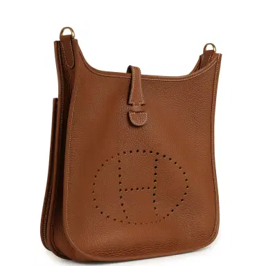 HERMÈS Pre-owned Hermes Evelyne III PM Gold Clemence Gold Hardware | Thumbnail 2 HERMÈS Pre-owned Hermes Evelyne III PM Gold Clemence Gold Hardware | Thumbnail 2