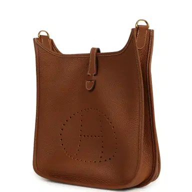 HERMÈS Pre-owned Hermes Evelyne III PM Gold Clemence Gold Hardware | Thumbnail 5 HERMÈS Pre-owned Hermes Evelyne III PM Gold Clemence Gold Hardware | Thumbnail 5