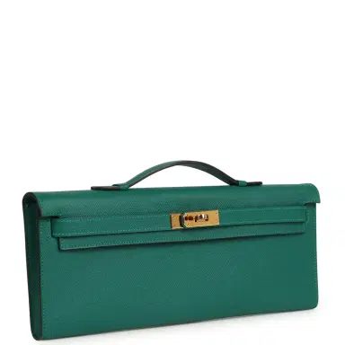 HERMÈS Pre-owned Hermes Kelly Cut Malachite Epsom Gold Hardware | Thumbnail 2 HERMÈS Pre-owned Hermes Kelly Cut Malachite Epsom Gold Hardware | Thumbnail 2