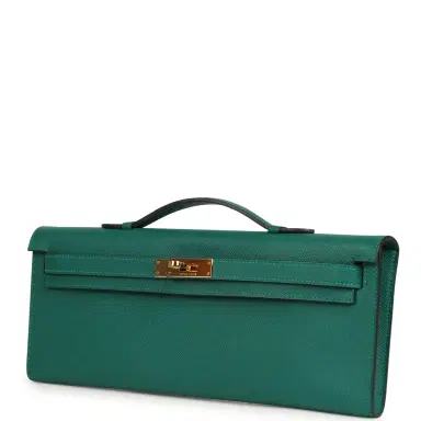 HERMÈS Pre-owned Hermes Kelly Cut Malachite Epsom Gold Hardware | Thumbnail 6 HERMÈS Pre-owned Hermes Kelly Cut Malachite Epsom Gold Hardware | Thumbnail 6