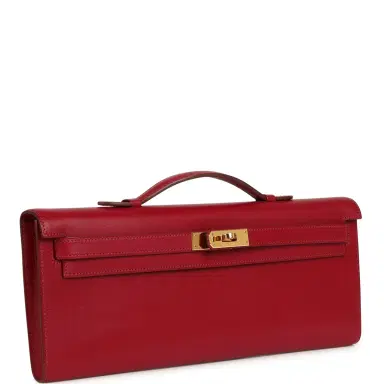 HERMÈS Pre-owned Hermes Kelly Cut Rubis Tadelakt Gold Hardware | Thumbnail 2 HERMÈS Pre-owned Hermes Kelly Cut Rubis Tadelakt Gold Hardware | Thumbnail 2