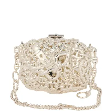 HERMÈS Pre-owned Hermes Sac Bijou Chaine D'Ancre Sterling Silver Hardware | Thumbnail 1 HERMÈS Pre-owned Hermes Sac Bijou Chaine D'Ancre Sterling Silver Hardware | Thumbnail 1