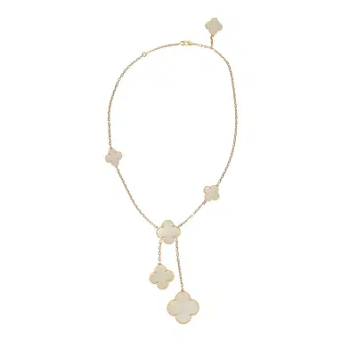 Van Cleef & Arpels Van Cleef & Arpels Magic Alhambra 6 Motif Necklace Mother of Pearl 18K Yellow Gold | Thumbnail 2 Van Cleef & Arpels Van Cleef & Arpels Magic Alhambra 6 Motif Necklace Mother of Pearl 18K Yellow Gold | Thumbnail 2