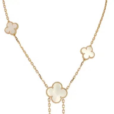 Van Cleef & Arpels Van Cleef & Arpels Magic Alhambra 6 Motif Necklace Mother of Pearl 18K Yellow Gold | Thumbnail 4 Van Cleef & Arpels Van Cleef & Arpels Magic Alhambra 6 Motif Necklace Mother of Pearl 18K Yellow Gold | Thumbnail 4