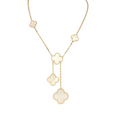 Van Cleef & Arpels Van Cleef & Arpels Magic Alhambra 6 Motif Necklace Mother of Pearl 18K Yellow Gold | Thumbnail 1 Van Cleef & Arpels Van Cleef & Arpels Magic Alhambra 6 Motif Necklace Mother of Pearl 18K Yellow Gold | Thumbnail 1