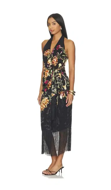 Hemant & Nandita Front Draped Midi Dress | Thumbnail 2 Hemant & Nandita Front Draped Midi Dress | Thumbnail 2