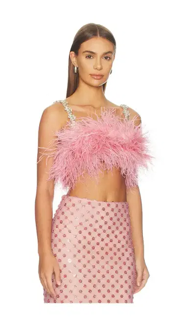 Bronx and Banco Madeline Diamond Feather Crop Top | Thumbnail 2 Bronx and Banco Madeline Diamond Feather Crop Top | Thumbnail 2