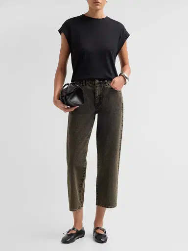 Frame Women's The Hang Wide-Leg Crop Jeans | Thumbnail 2 Frame Women's The Hang Wide-Leg Crop Jeans | Thumbnail 2