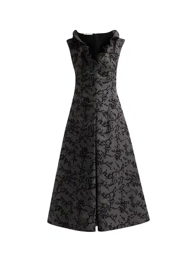 Alberta Ferretti Women's Flocked Floral Radzmir Midi Dress - Multi Grey | Thumbnail 1 Alberta Ferretti Women's Flocked Floral Radzmir Midi Dress - Multi Grey | Thumbnail 1