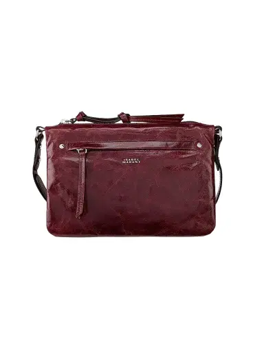 Isabel Marant Women's Winna Duo Leather Crossbody Bag - Burgundy | Thumbnail 1 Isabel Marant Women's Winna Duo Leather Crossbody Bag - Burgundy | Thumbnail 1