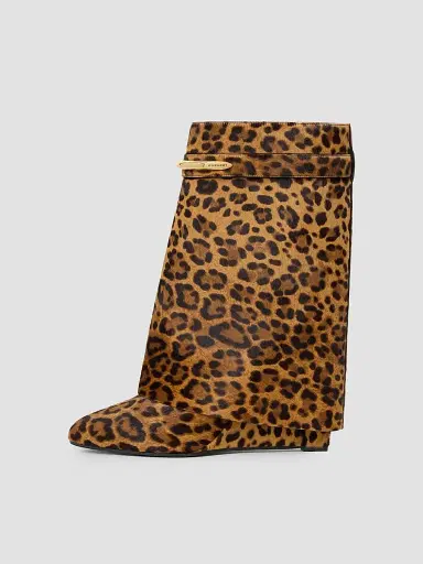 Givenchy Women's Shark Pinch Ankle Boots in Leopard Pony-Effect Leather | Thumbnail 3 Givenchy Women's Shark Pinch Ankle Boots in Leopard Pony-Effect Leather | Thumbnail 3