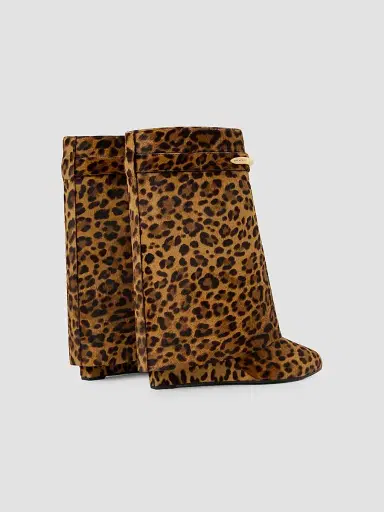 Givenchy Women's Shark Pinch Ankle Boots in Leopard Pony-Effect Leather | Thumbnail 4 Givenchy Women's Shark Pinch Ankle Boots in Leopard Pony-Effect Leather | Thumbnail 4