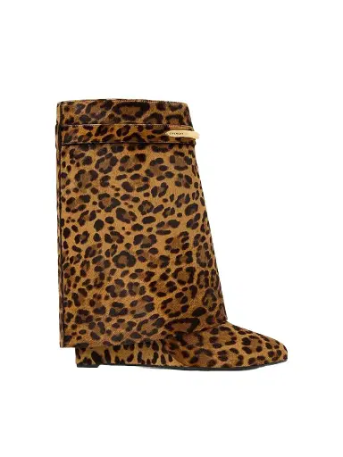 Givenchy Women's Shark Pinch Ankle Boots in Leopard Pony-Effect Leather | Thumbnail 1 Givenchy Women's Shark Pinch Ankle Boots in Leopard Pony-Effect Leather | Thumbnail 1