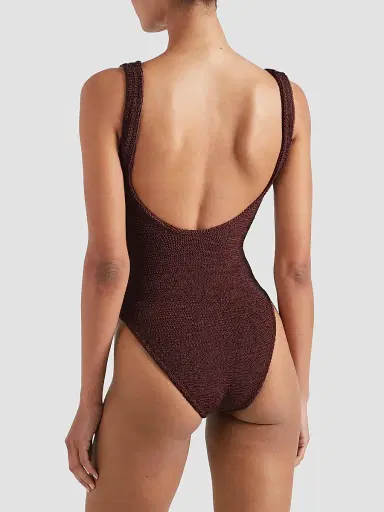 Hunza G Women's Celine Metallic One-Piece Swimsuit - Metallic Chocolate | Thumbnail 3 Hunza G Women's Celine Metallic One-Piece Swimsuit - Metallic Chocolate | Thumbnail 3