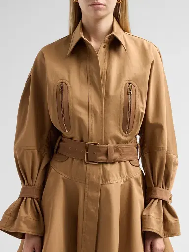 Zimmermann Women's Valiant Drill Mini Dress - Desert | Thumbnail 5 Zimmermann Women's Valiant Drill Mini Dress - Desert | Thumbnail 5