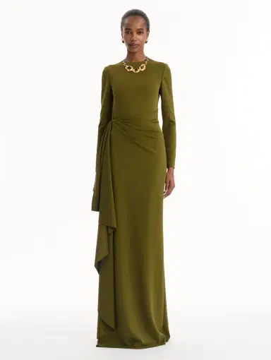 Oscar de la Renta Drape-Detail Jersey Gown | Thumbnail 2 Oscar de la Renta Drape-Detail Jersey Gown | Thumbnail 2