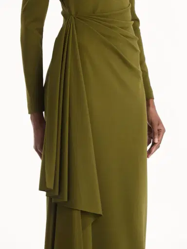 Oscar de la Renta Drape-Detail Jersey Gown | Thumbnail 5 Oscar de la Renta Drape-Detail Jersey Gown | Thumbnail 5