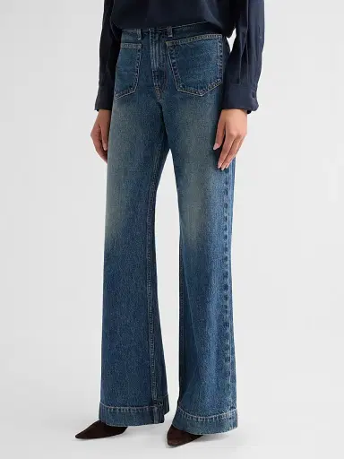 A.L.C. Women's The 008 Patch Pocket Straight-Leg Jeans - Vintage Blue | Thumbnail 4 A.L.C. Women's The 008 Patch Pocket Straight-Leg Jeans - Vintage Blue | Thumbnail 4