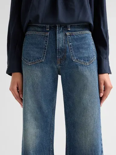 A.L.C. Women's The 008 Patch Pocket Straight-Leg Jeans - Vintage Blue | Thumbnail 5 A.L.C. Women's The 008 Patch Pocket Straight-Leg Jeans - Vintage Blue | Thumbnail 5