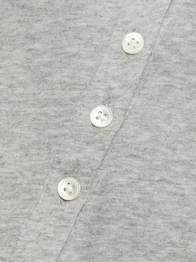 Polo Ralph Lauren Women's Long & Lean Henley Shirt - Heather Grey | Thumbnail 7 Polo Ralph Lauren Women's Long & Lean Henley Shirt - Heather Grey | Thumbnail 7