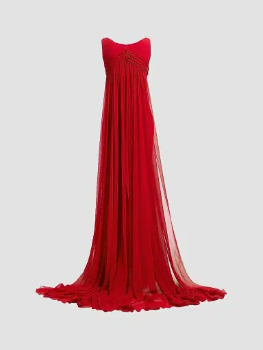 Elie Saab Women's Cady Silk-Blend Gown - Sunset Flame | Thumbnail 3 Elie Saab Women's Cady Silk-Blend Gown - Sunset Flame | Thumbnail 3