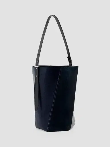 Proenza Schouler Women's Hex Leather Bucket Bag - Deep Navy | Thumbnail 3 Proenza Schouler Women's Hex Leather Bucket Bag - Deep Navy | Thumbnail 3