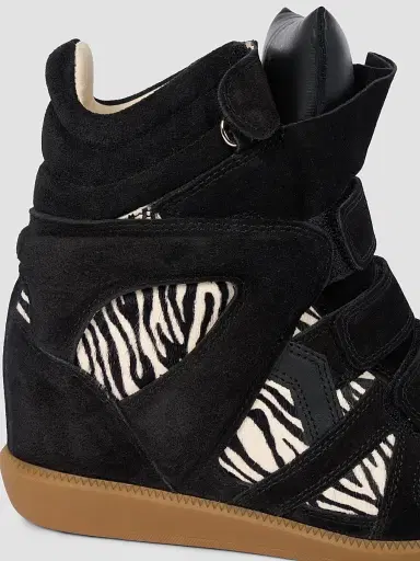 Isabel Marant Women's Bekett Ring 50MM Suede High-Top Sneakers - Black Zebra | Thumbnail 5 Isabel Marant Women's Bekett Ring 50MM Suede High-Top Sneakers - Black Zebra | Thumbnail 5