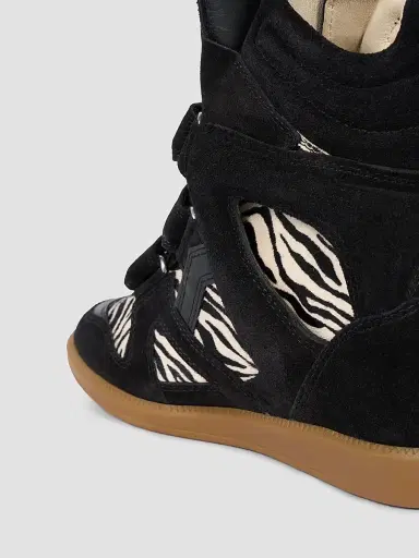 Isabel Marant Women's Bekett Ring 50MM Suede High-Top Sneakers - Black Zebra | Thumbnail 6 Isabel Marant Women's Bekett Ring 50MM Suede High-Top Sneakers - Black Zebra | Thumbnail 6
