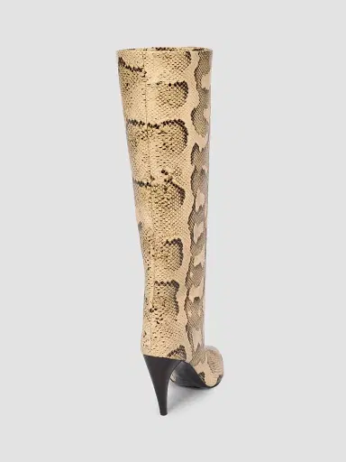 Isabel Marant Women's Jany 90MM Snakeskin-Embossed Leather Boots - Sahara | Thumbnail 3 Isabel Marant Women's Jany 90MM Snakeskin-Embossed Leather Boots - Sahara | Thumbnail 3