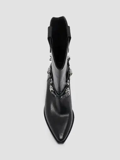 Isabel Marant Women's Duerto 40MM Leather Cowboy Boots - Black | Thumbnail 4 Isabel Marant Women's Duerto 40MM Leather Cowboy Boots - Black | Thumbnail 4