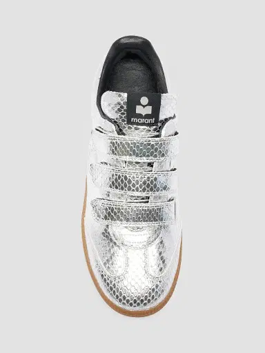 Isabel Marant Women's Beth Snake-Embossed Leather Low-Top Sneakers - Silver | Thumbnail 4 Isabel Marant Women's Beth Snake-Embossed Leather Low-Top Sneakers - Silver | Thumbnail 4