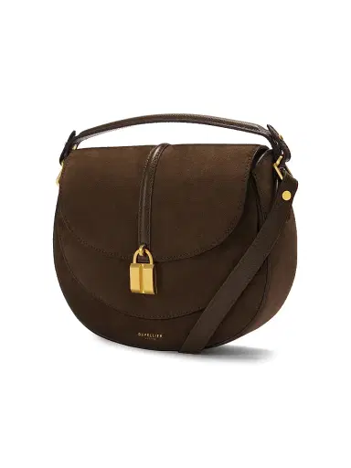 DeMellier Women's Siena Leather Saddle Bag - Mocha Suede | Thumbnail 3 DeMellier Women's Siena Leather Saddle Bag - Mocha Suede | Thumbnail 3