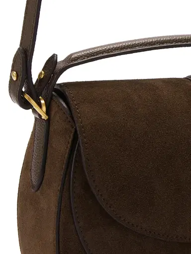 DeMellier Women's Siena Leather Saddle Bag - Mocha Suede | Thumbnail 7 DeMellier Women's Siena Leather Saddle Bag - Mocha Suede | Thumbnail 7