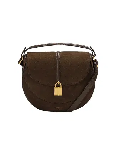 DeMellier Women's Siena Leather Saddle Bag - Mocha Suede | Thumbnail 1 DeMellier Women's Siena Leather Saddle Bag - Mocha Suede | Thumbnail 1