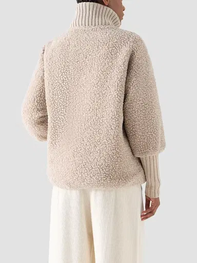 Akris punto Women's Bouclé Fleece Relaxed-Fit Coat - Oat | Thumbnail 3 Akris punto Women's Bouclé Fleece Relaxed-Fit Coat - Oat | Thumbnail 3