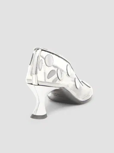 MOSCHINO Women's Duck 55MM Transparent Polka Dot Pumps - Transparent Silver | Thumbnail 3 MOSCHINO Women's Duck 55MM Transparent Polka Dot Pumps - Transparent Silver | Thumbnail 3