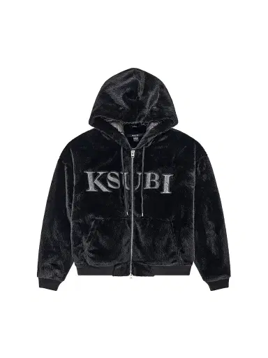Ksubi Men's Walkout Logo Faux-Fur Hooded Jacket - Black | Thumbnail 1 Ksubi Men's Walkout Logo Faux-Fur Hooded Jacket - Black | Thumbnail 1