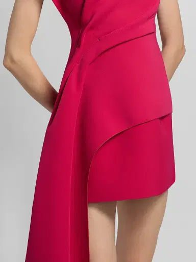 ACLER Women's Femme Fatale Quindus Asymmetric Mini Dress - Berry - Size 12 | Thumbnail 6 ACLER Women's Femme Fatale Quindus Asymmetric Mini Dress - Berry - Size 12 | Thumbnail 6