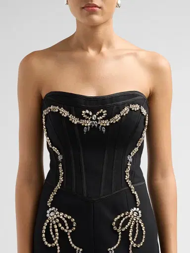 Cinq à Sept Women's Veyenne Embellished Maxi Dress - Black | Thumbnail 5 Cinq à Sept Women's Veyenne Embellished Maxi Dress - Black | Thumbnail 5