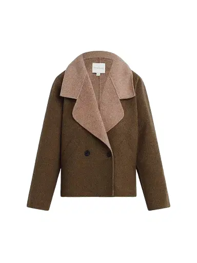 Favorite Daughter Women's The Cameron Two-Tone Coat - Stone | Thumbnail 1 Favorite Daughter Women's The Cameron Two-Tone Coat - Stone | Thumbnail 1
