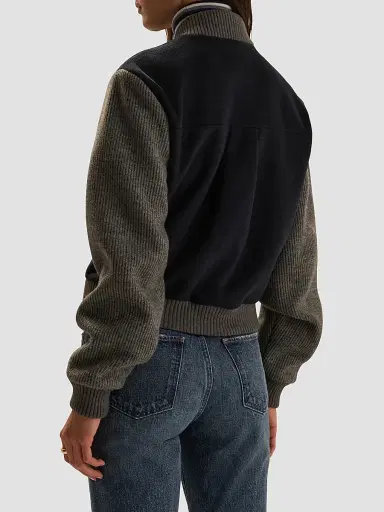 Favorite Daughter Women's The Studio Bomber Jacket - Navy Grey | Thumbnail 3 Favorite Daughter Women's The Studio Bomber Jacket - Navy Grey | Thumbnail 3